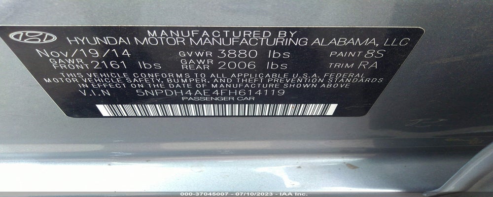 5NPDH4AE4FH614119 2015 HYUNDAI ELANTRA photo no. 9