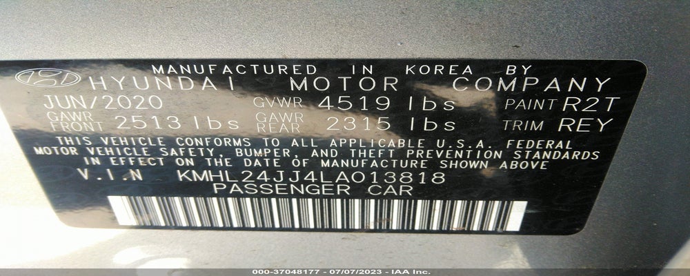 KMHL24JJ4LA013818 2020 HYUNDAI SONATA HYBRID photo no. 9