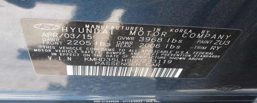 KMHD35LH9GU273119 2016 HYUNDAI ELANTRA GT photo no. 9