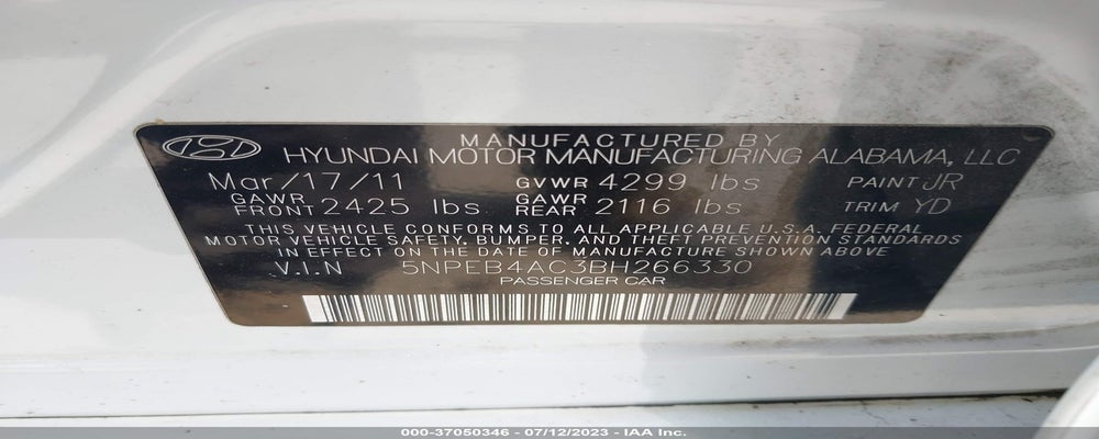 5NPEB4AC3BH266330 2011 HYUNDAI SONATA photo no. 9