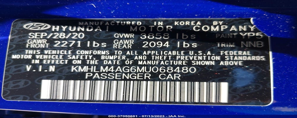 KMHLM4AG6MU068480 2021 HYUNDAI ELANTRA photo no. 9