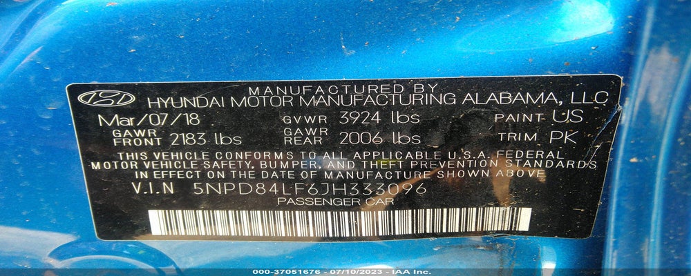 5NPD84LF6JH333096 2018 HYUNDAI ELANTRA photo no. 9