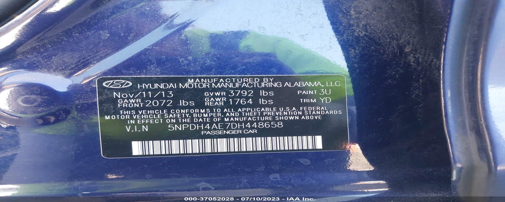 5NPDH4AE7DH448658 2013 HYUNDAI ELANTRA photo no. 9