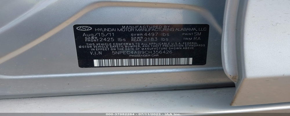 5NPEC4AB9CH356426 2012 HYUNDAI SONATA photo no. 9