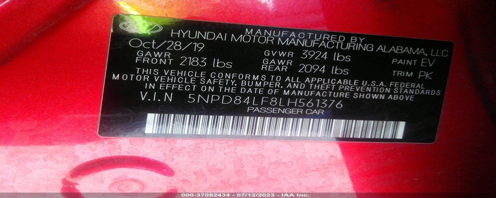 5NPD84LF8LH561376 2020 HYUNDAI ELANTRA photo no. 9