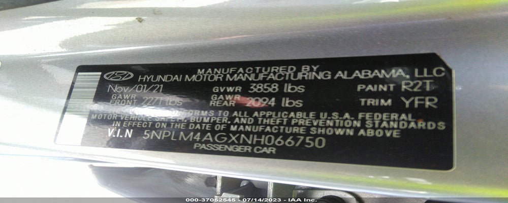 5NPLM4AGXNH066750 2022 HYUNDAI ELANTRA photo no. 9