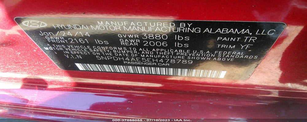 5NPDH4AE5EH478789 2014 HYUNDAI ELANTRA photo no. 9