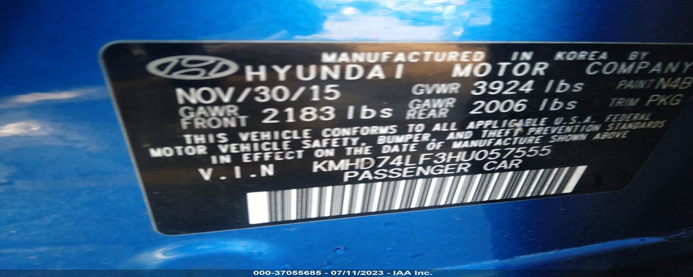 KMHD74LF3HU057555 2017 HYUNDAI ELANTRA photo no. 9