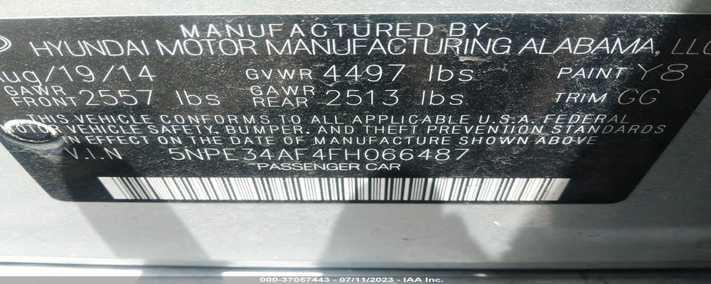 5NPE34AF4FH066487 2015 HYUNDAI SONATA photo no. 9