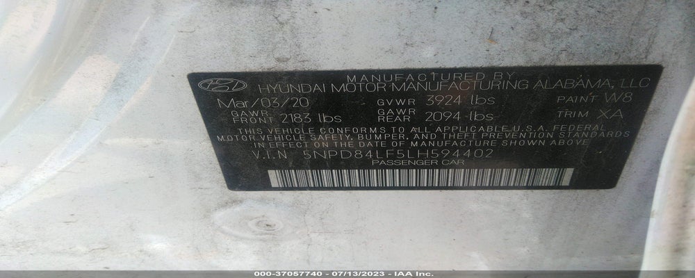 5NPD84LF5LH594402 2020 HYUNDAI ELANTRA photo no. 9