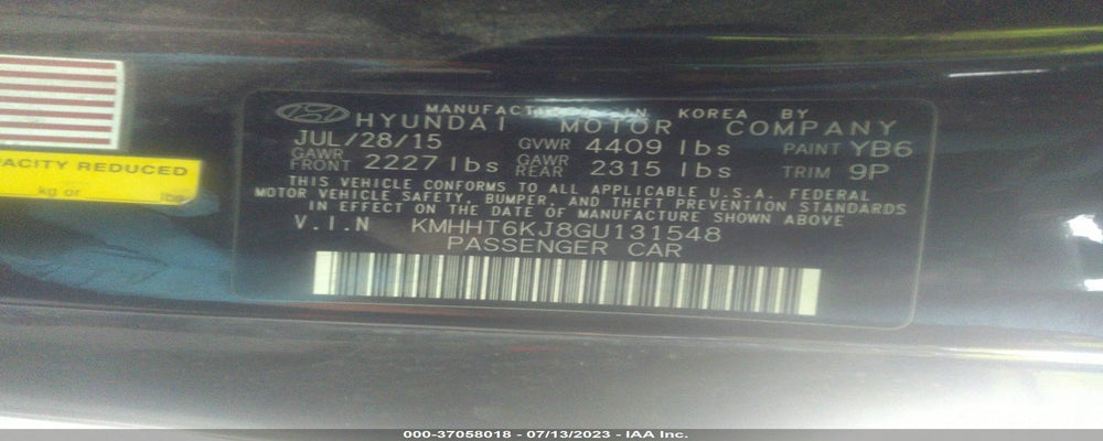 KMHHT6KJ8GU131548 2016 HYUNDAI GENESIS COUPE photo no. 9
