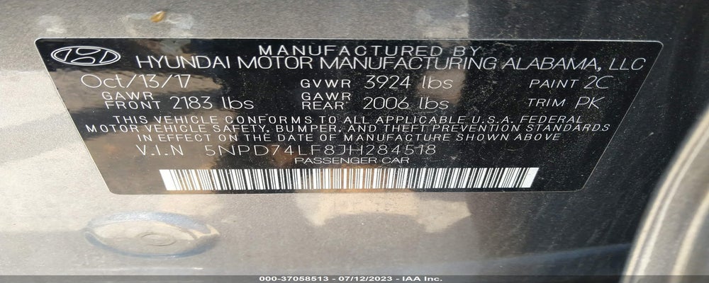 5NPD74LF8JH284518 2018 HYUNDAI ELANTRA photo no. 9
