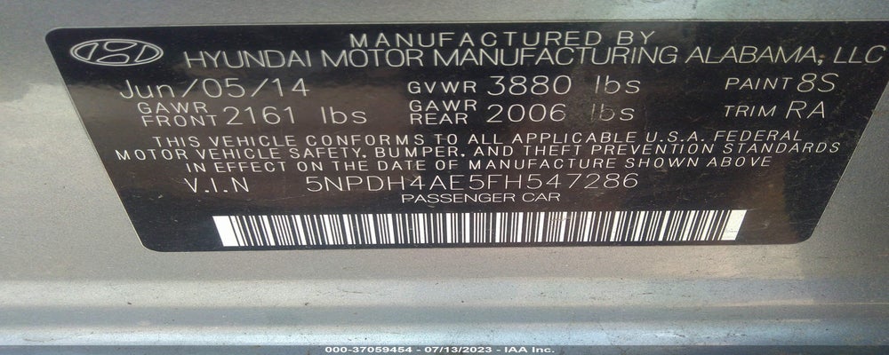 5NPDH4AE5FH547286 2015 HYUNDAI ELANTRA photo no. 9