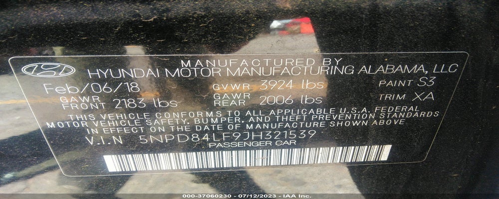 5NPD84LF9JH321539 2018 HYUNDAI ELANTRA photo no. 9