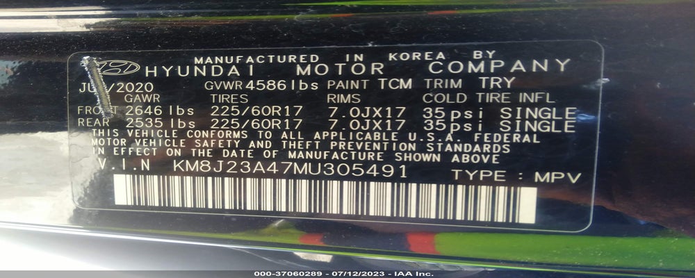 KM8J23A47MU305491 2021 HYUNDAI TUCSON photo no. 9