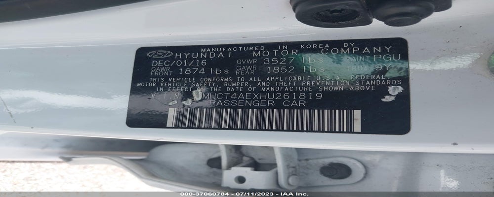 KMHCT4AEXHU261819 2017 HYUNDAI ACCENT photo no. 9