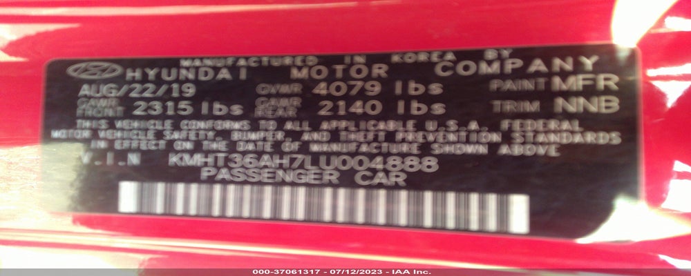 KMHT36AH7LU004888 2020 HYUNDAI VELOSTER N photo no. 9