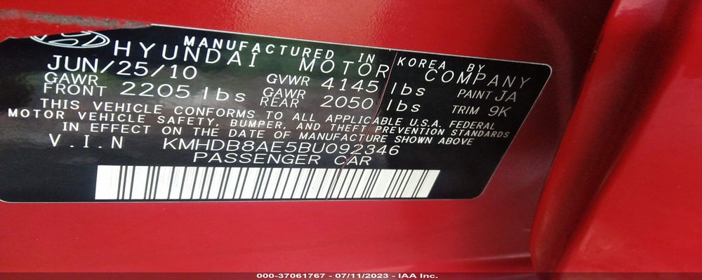 KMHDB8AE5BU092346 2011 HYUNDAI ELANTRA TOURING photo no. 9