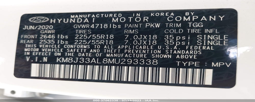 KM8J33AL8MU293338 2021 HYUNDAI TUCSON photo no. 9