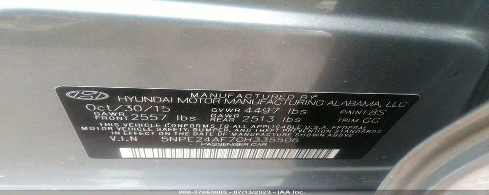 5NPE24AF7GH335506 2016 HYUNDAI SONATA photo no. 9