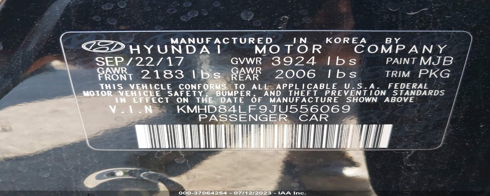 KMHD84LF9JU556069 2018 HYUNDAI ELANTRA photo no. 9