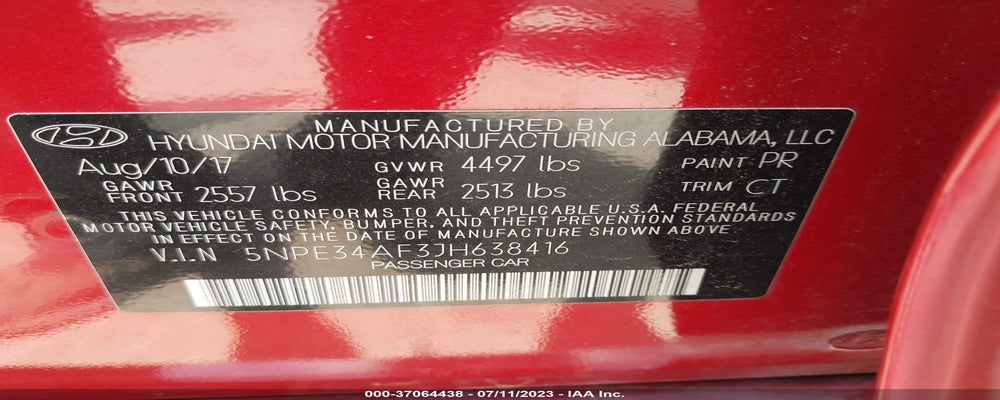 5NPE34AF3JH638416 2018 HYUNDAI SONATA photo no. 9