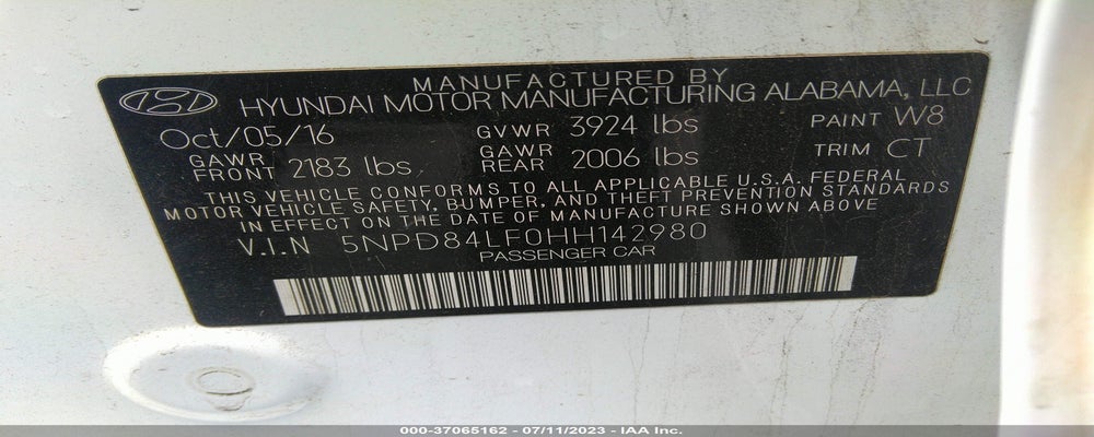 5NPD84LF0HH142980 2017 HYUNDAI ELANTRA photo no. 9