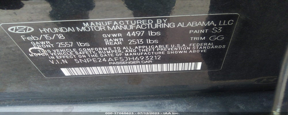 5NPE24AF5JH693212 2018 HYUNDAI SONATA photo no. 9