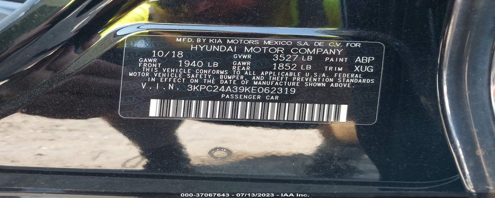 3KPC24A39KE062319 2019 HYUNDAI ACCENT photo no. 9