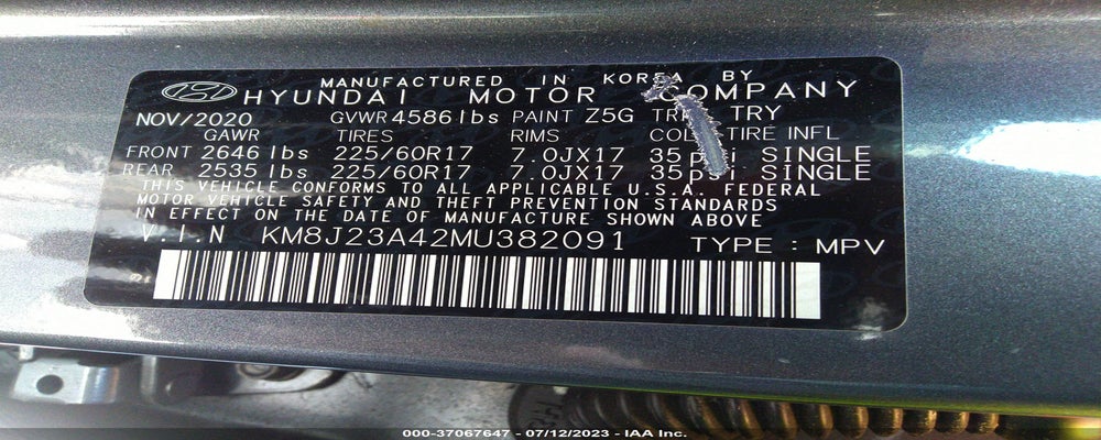 KM8J23A42MU382091 2021 HYUNDAI TUCSON photo no. 9