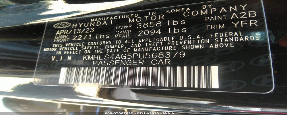 KMHLS4AG5PU568379 2023 HYUNDAI ELANTRA photo no. 9