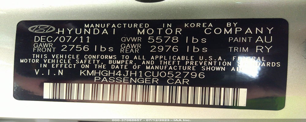 KMHGH4JH1CU052796 2012 HYUNDAI EQUUS photo no. 9
