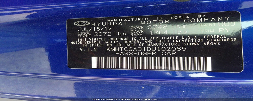 KMHTC6AD1DU102085 2013 HYUNDAI VELOSTER photo no. 9