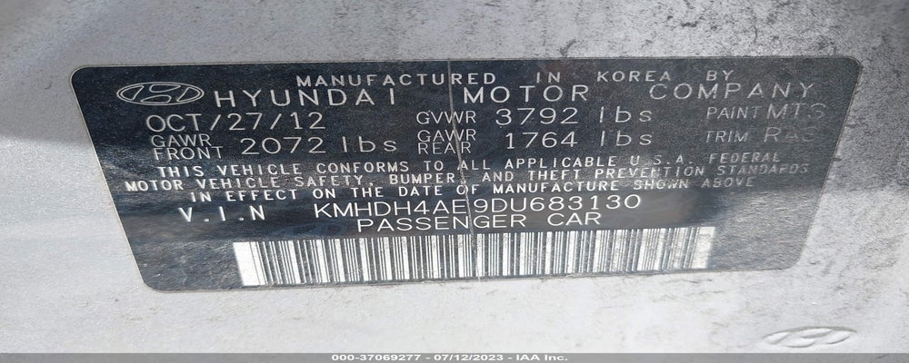 KMHDH4AE9DU683130 2013 HYUNDAI ELANTRA photo no. 9