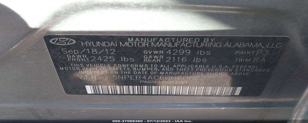 5NPEB4AC6DH606072 2013 HYUNDAI SONATA photo no. 9