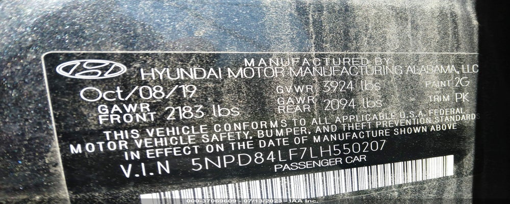 5NPD84LF7LH550207 2020 HYUNDAI ELANTRA photo no. 9