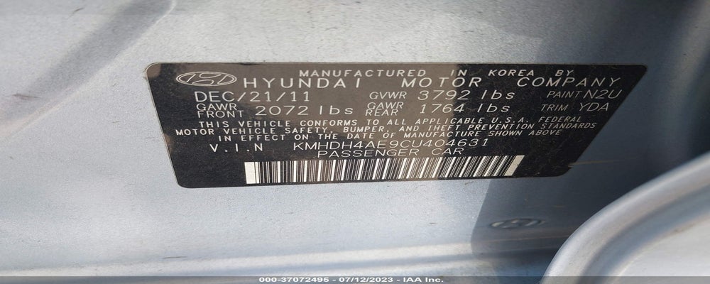 KMHDH4AE9CU404631 2012 HYUNDAI ELANTRA photo no. 9