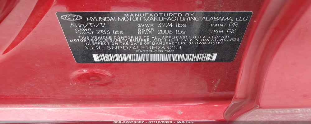 5NPD74LF1JH263204 2018 HYUNDAI ELANTRA photo no. 9