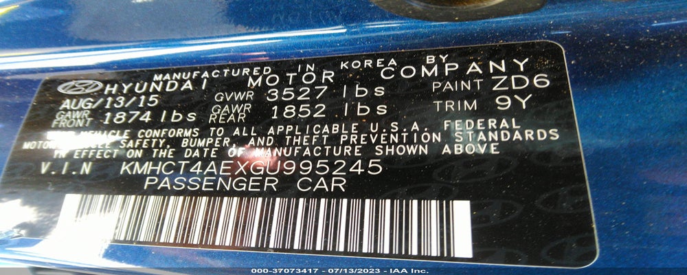 KMHCT4AEXGU995245 2016 HYUNDAI ACCENT photo no. 9