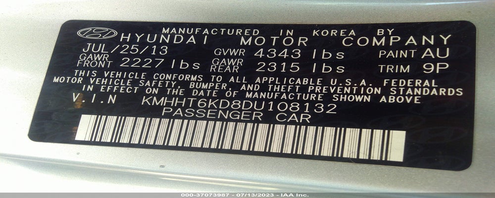 KMHHT6KD8DU108132 2013 HYUNDAI GENESIS COUPE photo no. 9