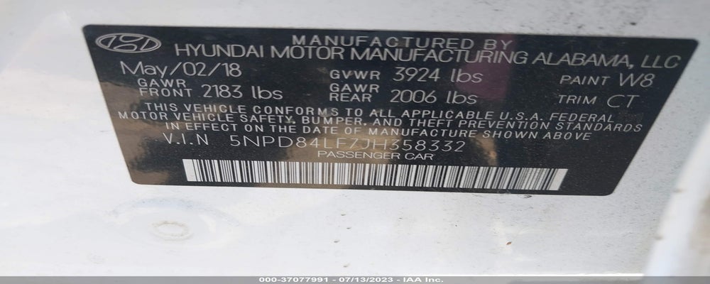 5NPD84LF7JH358332 2018 HYUNDAI ELANTRA photo no. 9
