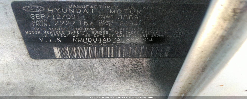 KMHDU4AD7AU888024 2010 HYUNDAI ELANTRA photo no. 9