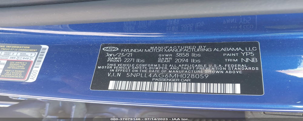 5NPLL4AG6MH028059 2021 HYUNDAI ELANTRA photo no. 9