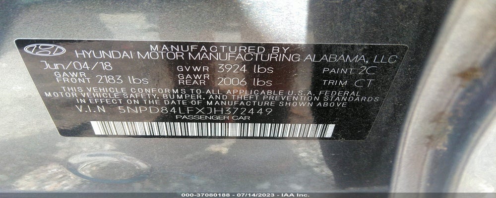 5NPD84LFXJH372449 2018 HYUNDAI ELANTRA photo no. 9