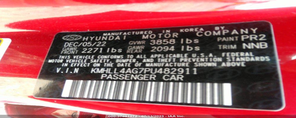KMHLL4AG7PU482911 2023 HYUNDAI ELANTRA photo no. 9