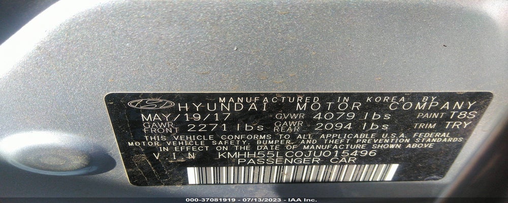 KMHH55LC0JU015496 2018 HYUNDAI ELANTRA GT photo no. 9