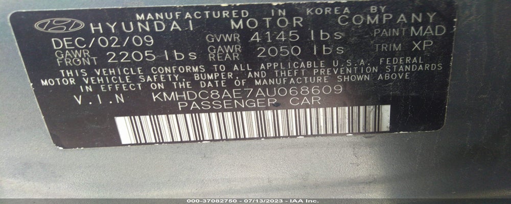 KMHDC8AE7AU068609 2010 HYUNDAI ELANTRA TOURING photo no. 9