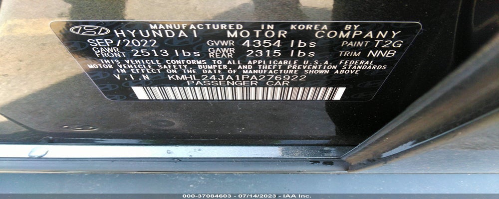 KMHL24JA1PA276922 2023 HYUNDAI SONATA photo no. 9