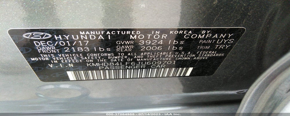 KMHD84LF6JU609701 2018 HYUNDAI ELANTRA photo no. 9
