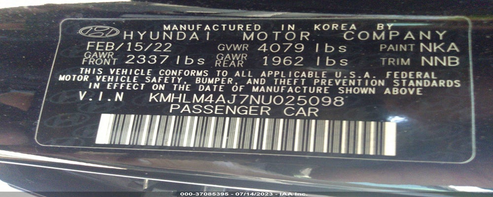 KMHLM4AJ7NU025098 2022 HYUNDAI ELANTRA photo no. 9